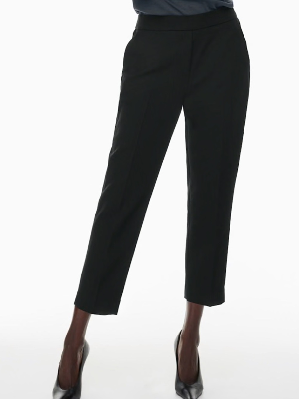 Babaton "Conan" Elastic Waist Black Tapered Dress Pants